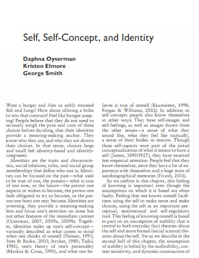 research paper topics about self concept