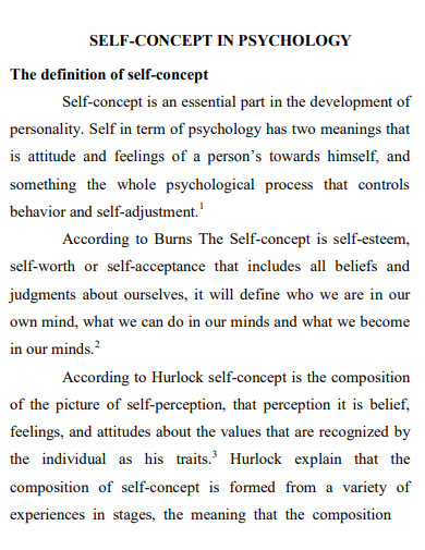 self concept in psychology