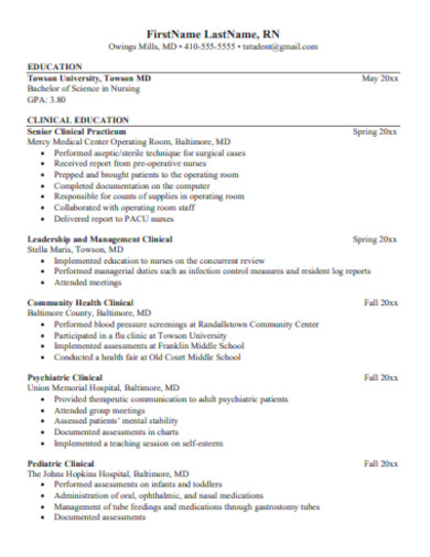 simple nurse resume template