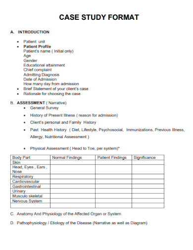 village case study format pdf