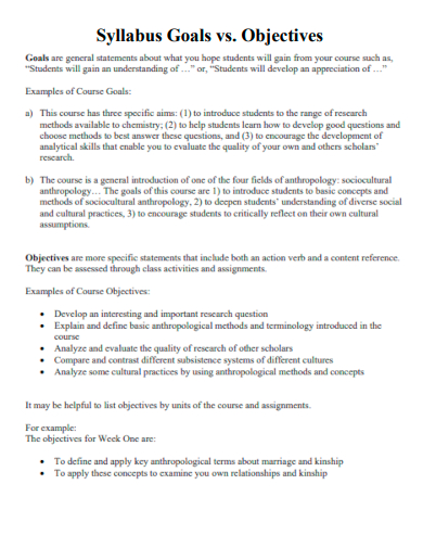 24+ Goals and Objectives - Examples, PDF | Examples