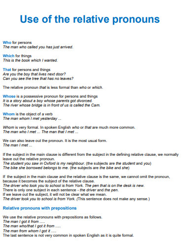 13 Relative Pronoun In PDF Examples