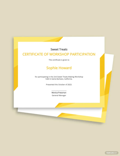 workshop certificate template
