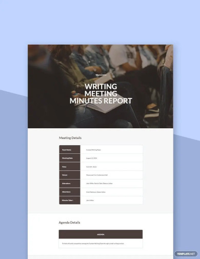 writing meeting minutes template