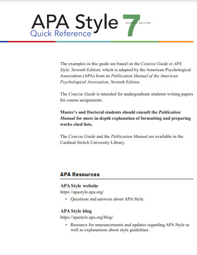 7th Edition APA Layout