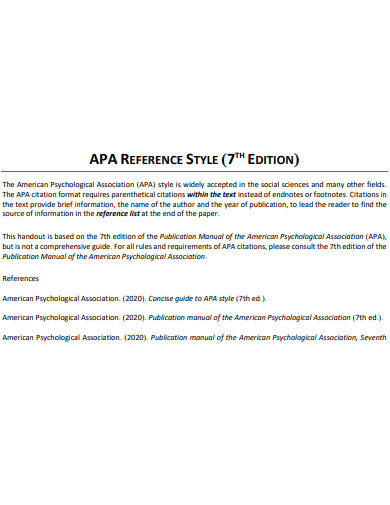 7th edition apa reference style