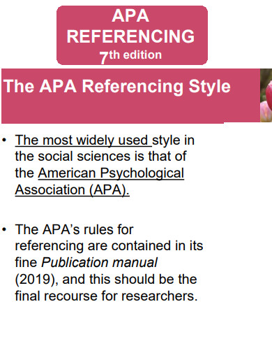 7th Edition APA Referencing