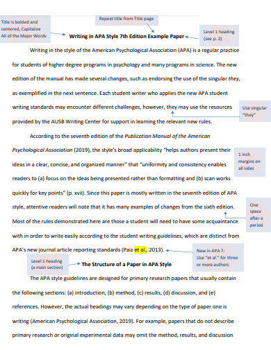 9 APA 7 Paper Examples To Download