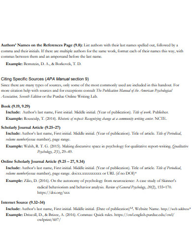 apa 7 reference page manual