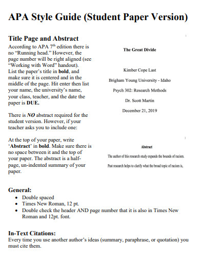 apa 7 title page style guide