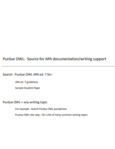 apa documentation purdue owl