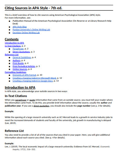 APA Style 7th Edition Citation