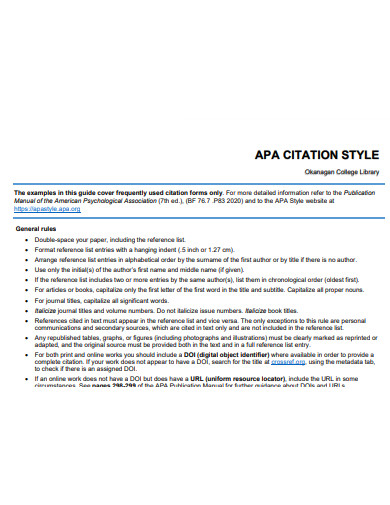 apa style citation model