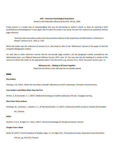 26+ APA Style Citation Examples in PDF | Examples