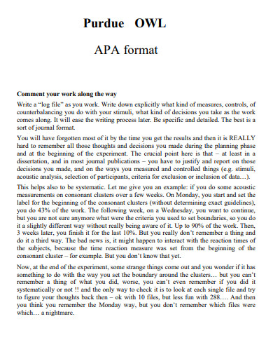 apa format essay purdue owl