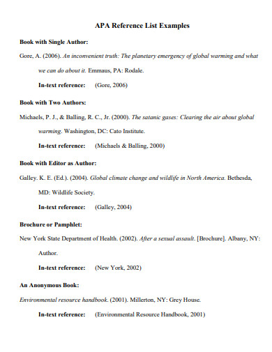 Basic APA 7 Reference Page