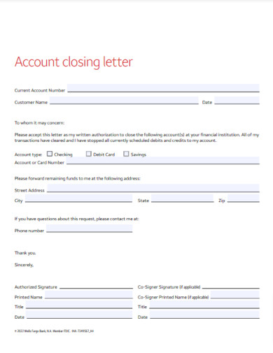 basic account closing letter