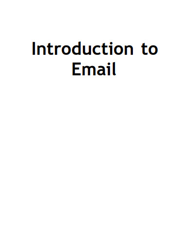 basic introduction to email