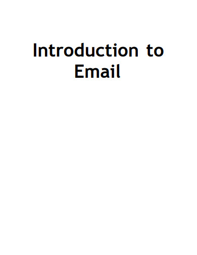 Basic Introduction to Email