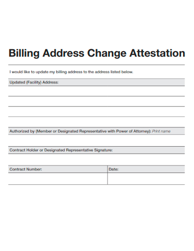 billing address change attestation