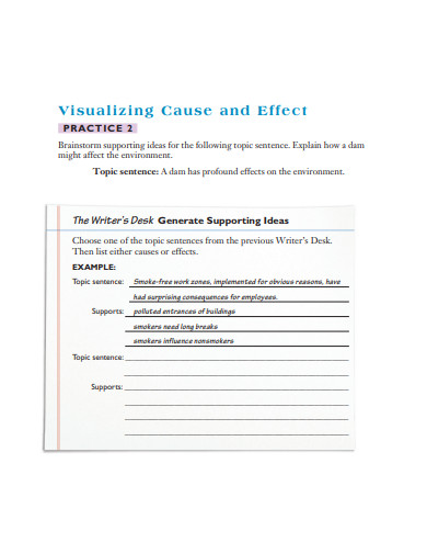 cause and effect essay practice
