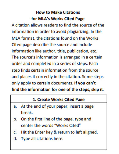 24+ MLA Works Cited Page Example in PDF | Examples