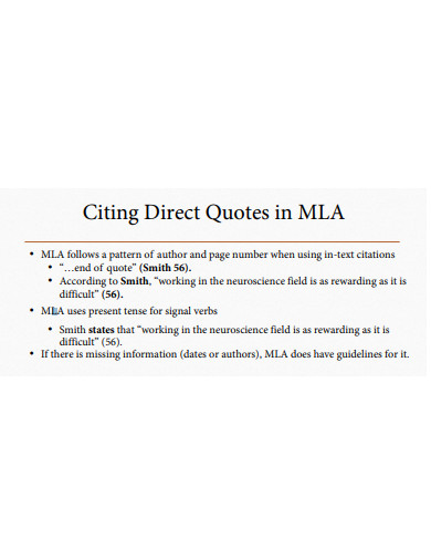 21+ MLA Format Quote Examples in PDF | Examples