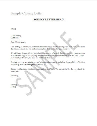 closing letter to client