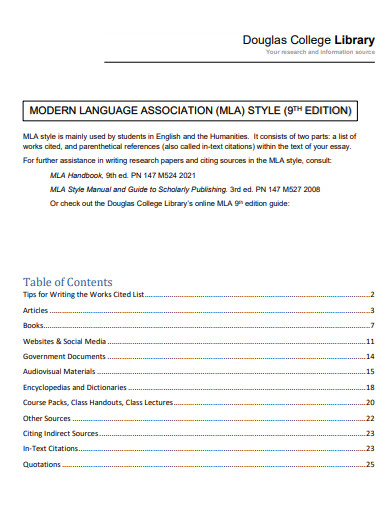 24+ College MLA Format Examples in PDF | Examples
