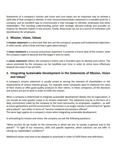 company mission statement template