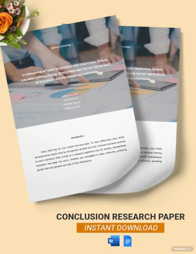 conclusion research paper template