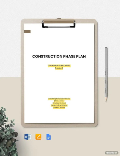 construction site phase plan template