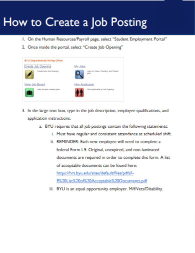 24+ Job Posting Examples - PDF | Examples