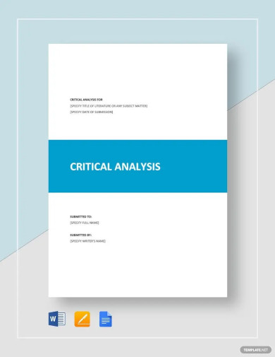 critical analysis template