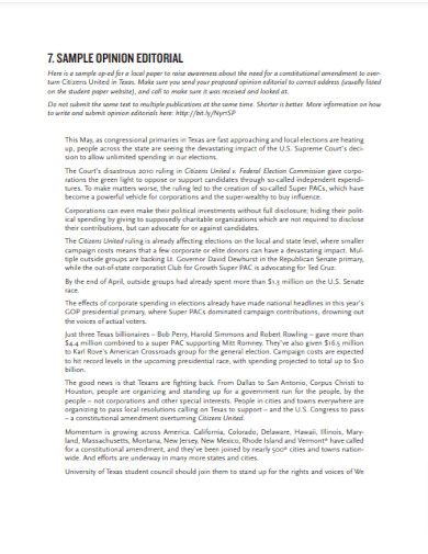 Editorial Example - PDF | Examples