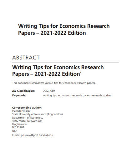 research paper abstract examples