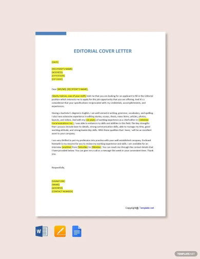 editorial cover letter