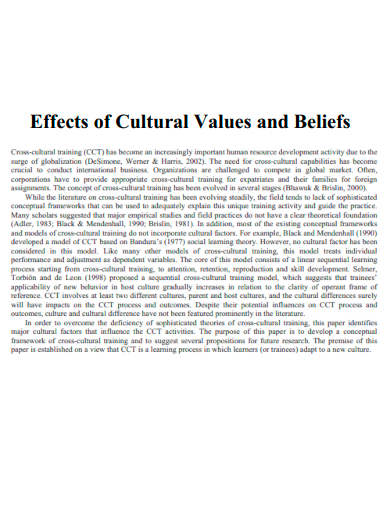 importance of cultural values essay