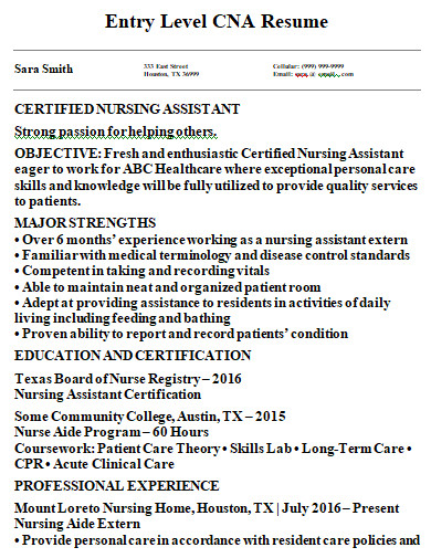 CNA Resume 16 Examples Word Apple Pages DOC Format How To Make PDF