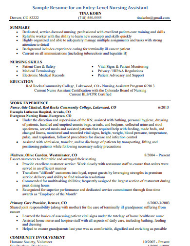 16+ CNA Resume - Examples in PDF, MS Word, Apple Pages, DOC | Examples