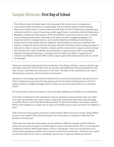 Editorial Example - PDF | Examples