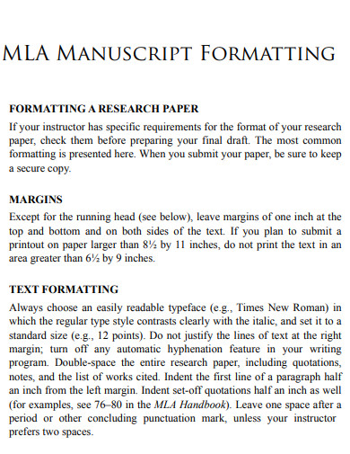 formatting mla research paper