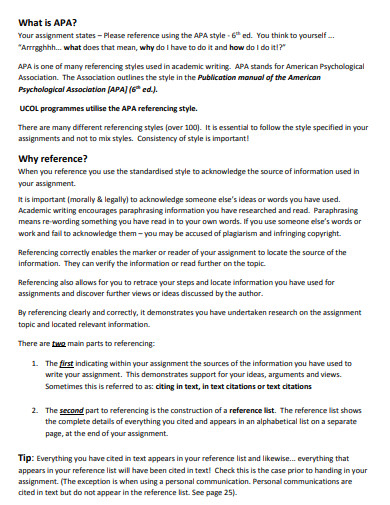 General APA 7 Reference Pages