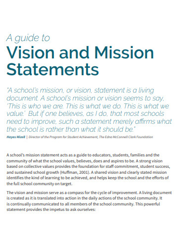 23+ Vision and Mission Statement Examples in PDF | Examples