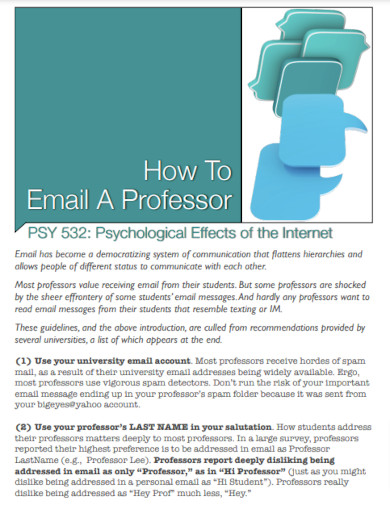 How To Email A Professor