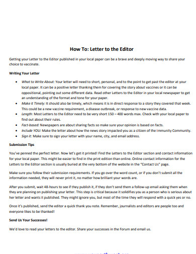 how to letter to the editor