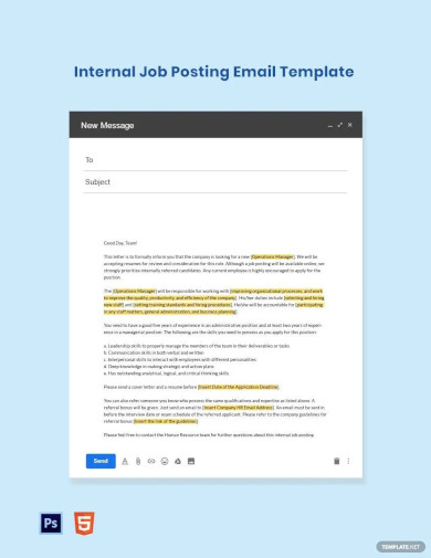 internal job posting email template