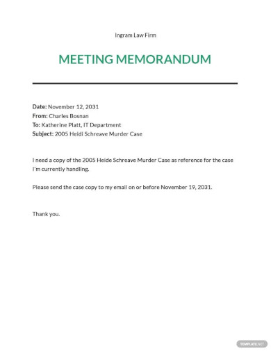 interoffice legal memo template