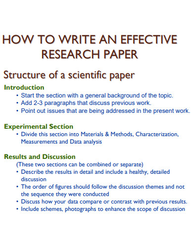 an example of a good introduction research paper