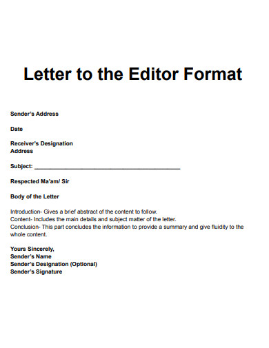 28 Letter To The Editor Examples In Pdf Examples 2633